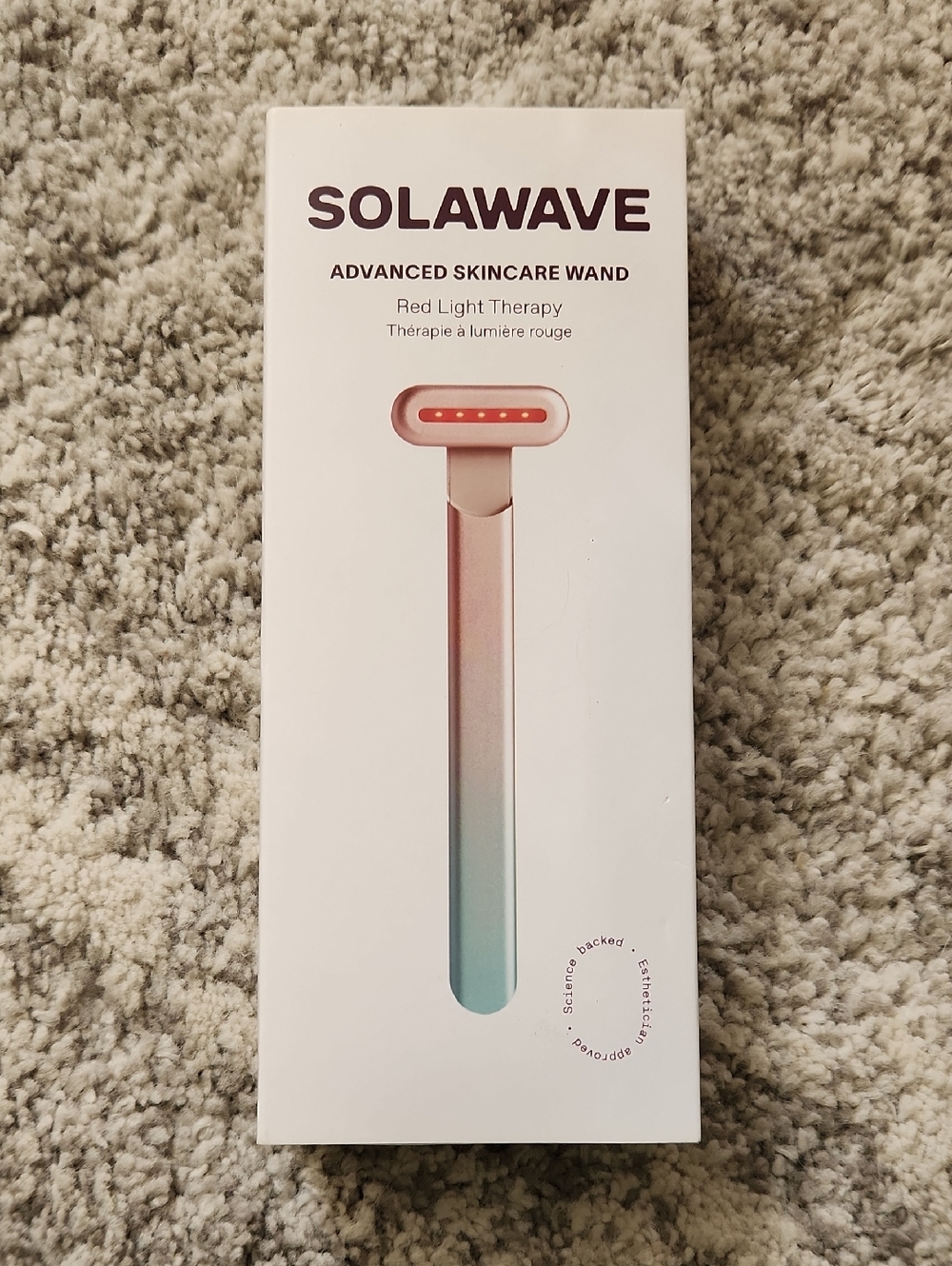Solawave Advanced Skincare Wand - Pink Gradient Red Light Therapy